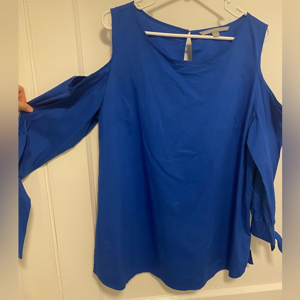 Royal blue womens blouse